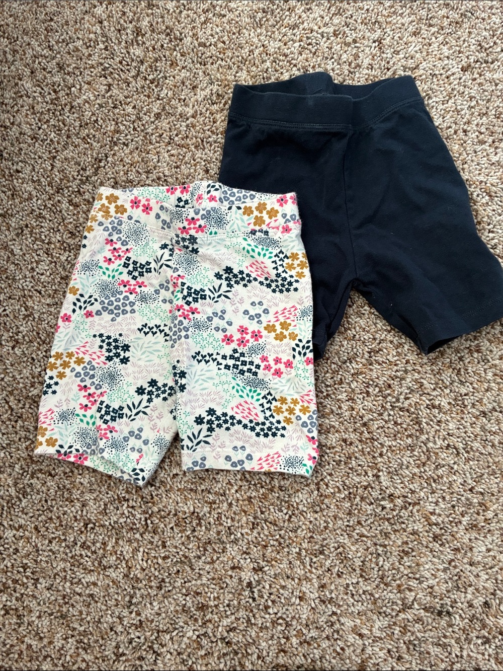 Amazon Essentials Toddler Girls Floral and Navy Bike Shorts Set